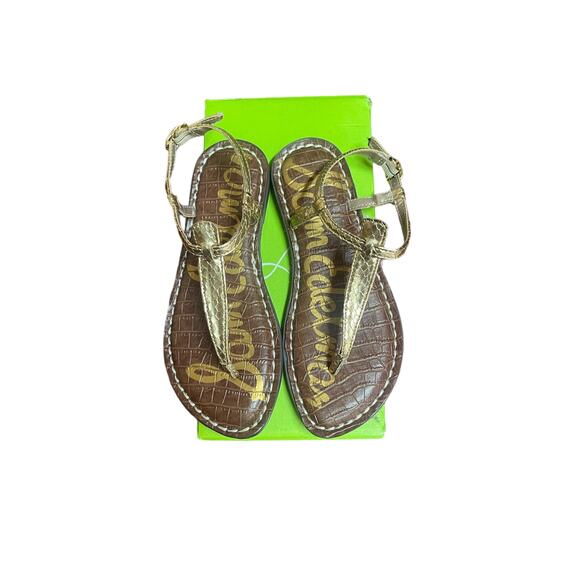 Sam Edelman GiGi Mini Goldboa Sandal NIB - Picture 1 of 4